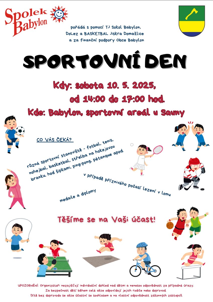 Plakát Sportovní den Babylon 2025